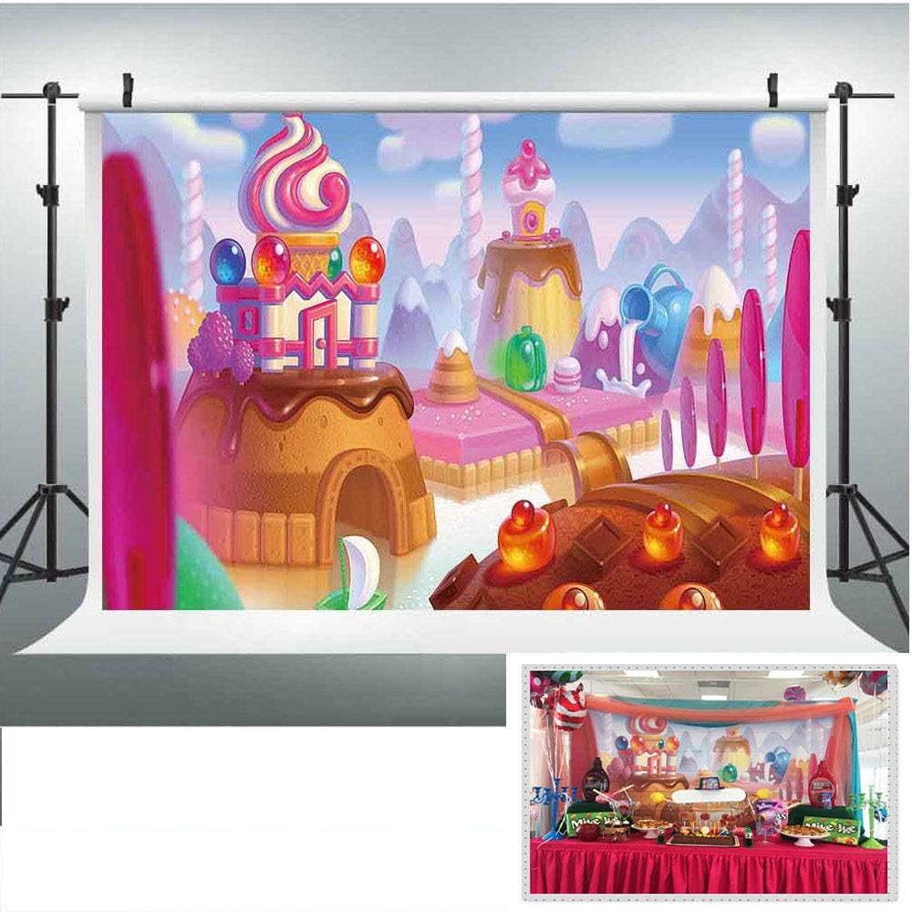 Amazon Com Chocolate Ice Cream Wonderland Backdrops For Photography 9x6ft Desserts Milk Castle Photo Backgrounds Baby Children Birthday Party Banner Backdrops Studio Props Lucksty Lup528 Camera Photo