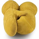 AMERICAN FUR Butter Soft Mittens with Inner Sherpa Liner, Deerskin Suede Leather Winter Mittens, Unisex, Gold