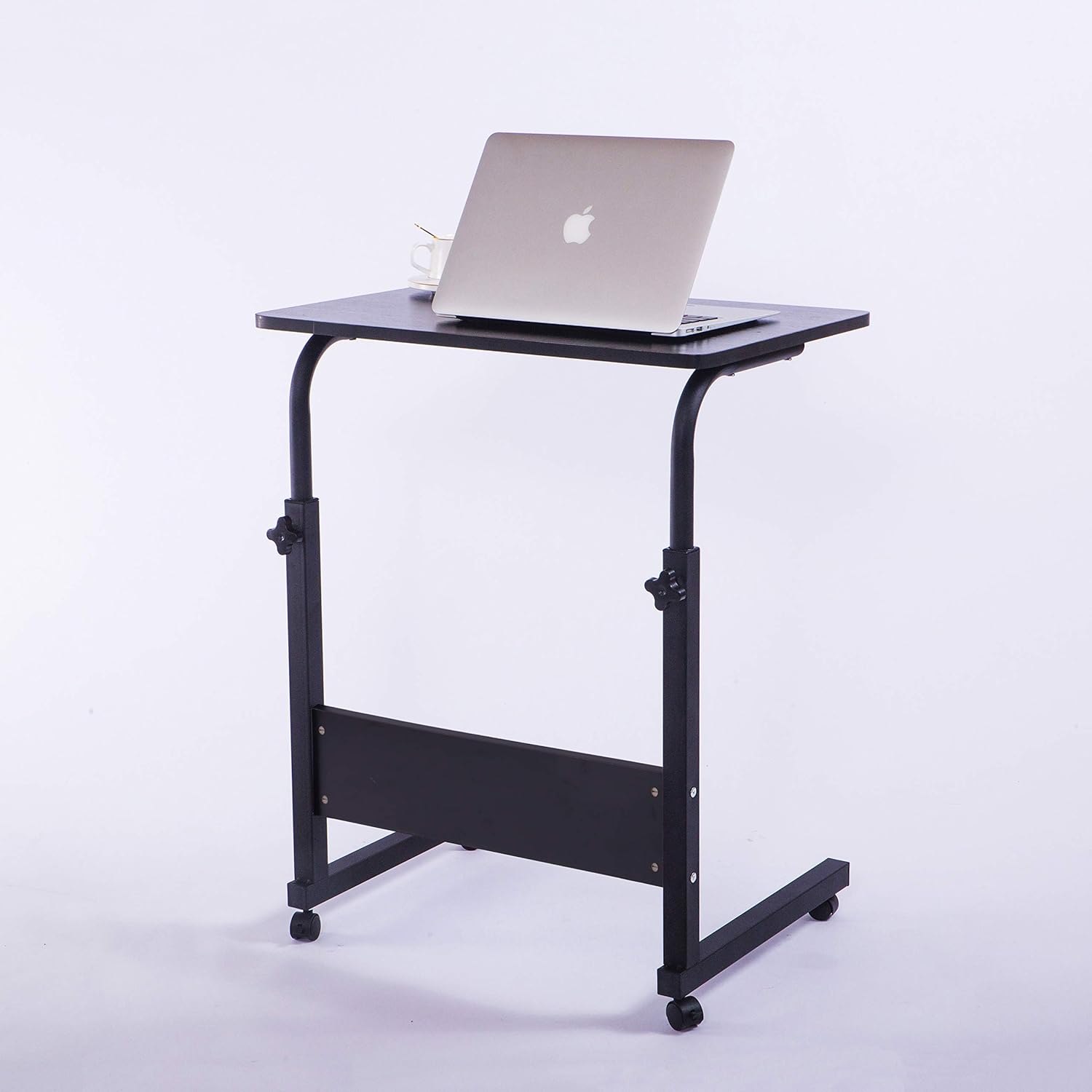 Laptop Cart 23.6" Mobile Table Fancasa Movable Portable Adjustable Notebook Computer Stand with Wheels (Black): Home Audio & Theater