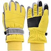 YAPJEB Kids Winter Ski Gloves Windproof Warm Gloves for Boys Girls Skating Snowboard Hiking Outdoor Sports Ages 3-14