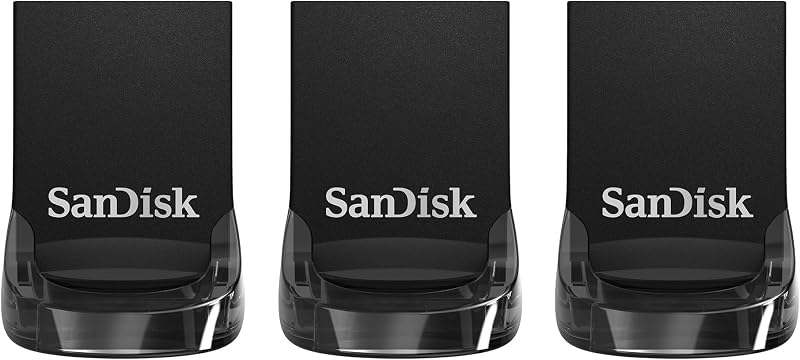 SanDisk Ultra Fit 32GB USB 3.1 Flash Drive Triple Pack