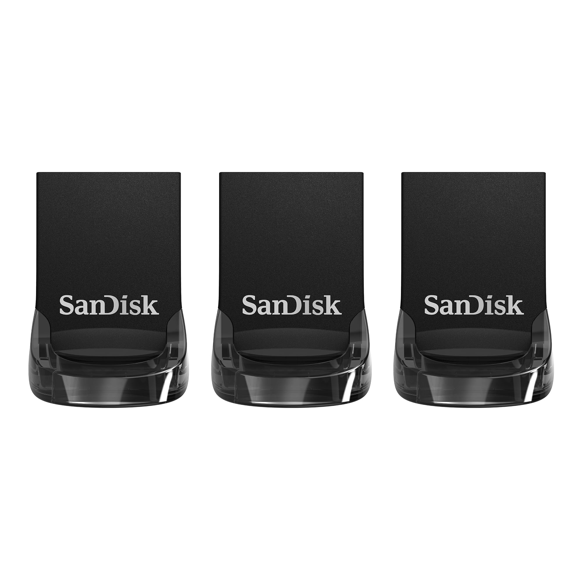 SANDISK Ultra Fit USB Type-A Flash Drive 32GB (USB 3.1 memory stick up to 130MB/s read speeds, RecuePRO data recovery software, for laptops, Tables, gaming consoles, plug-and-stay) Triple Pack — image 1