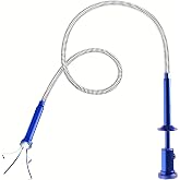 Magnetic Flexible Claw Grabber Pickup Tool with Bright LED Light, 28" Long Retractable 4-Finger Gripper &amp; 5LB Strong Magnet Pick Up Stick, Drain Snake Reacher for Auto Mechanics, Plumbers &amp; DIYers