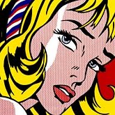 Lichtenstein - Girl with Hair Ribbon- Canvas OR Print Wall Art