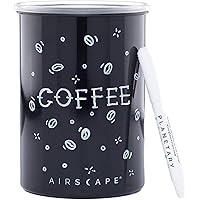 Airscape Stainless Steel Coffee Storage Canister with Writer Pen (1 lb Dry Beans) - Customize, Write and Label with…