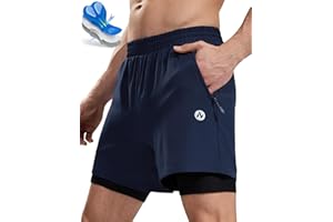 Nepest Men’s 4D Padded Mountain Bike Shorts MTB Cycling Biking Bicycle Riding Shorts with Zipper Pockets