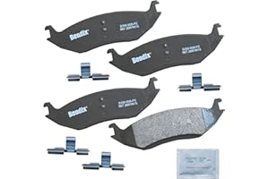 Bendix Priority1 CFM967 Semi-Metallic Rear Brake Pads for Chrysler Aspen 2009-2007, Dodge Durango 2009-2003, Ram 1500 2010-2002, Ram 1500 Van 2003, Ram 1500 2018-2011, 1500 Classic 2023-2019