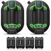 Heavy Duty Suction Cups for Glass Lifting, 600LBS Battery Powered Suction Tool with Digital Display, 4x2400mAh Batteries, Electric Lifter for Granite, Tile, Metal, Large Glass