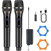 Wireless Karaoke Microphone dynamic Mic Up160ft range handheld plug-and-play design rechargeable Compatible with karaoke machines and PA systems Ideal for party、church Singing and other scenarios