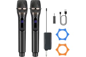 LOEWIETA Wireless Karaoke Microphone dynamic Mic Up160ft range handheld plug-and-play design rechargeable Compatible with karaoke machines and PA systems Ideal for party、church Singing and other scenarios