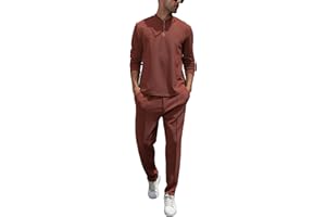 FZNHQL Fashion Men's Tracksuits 2 Piece Casual Athletic Jogging Outfits Short/Long Sleeve Track Suits for Men Set