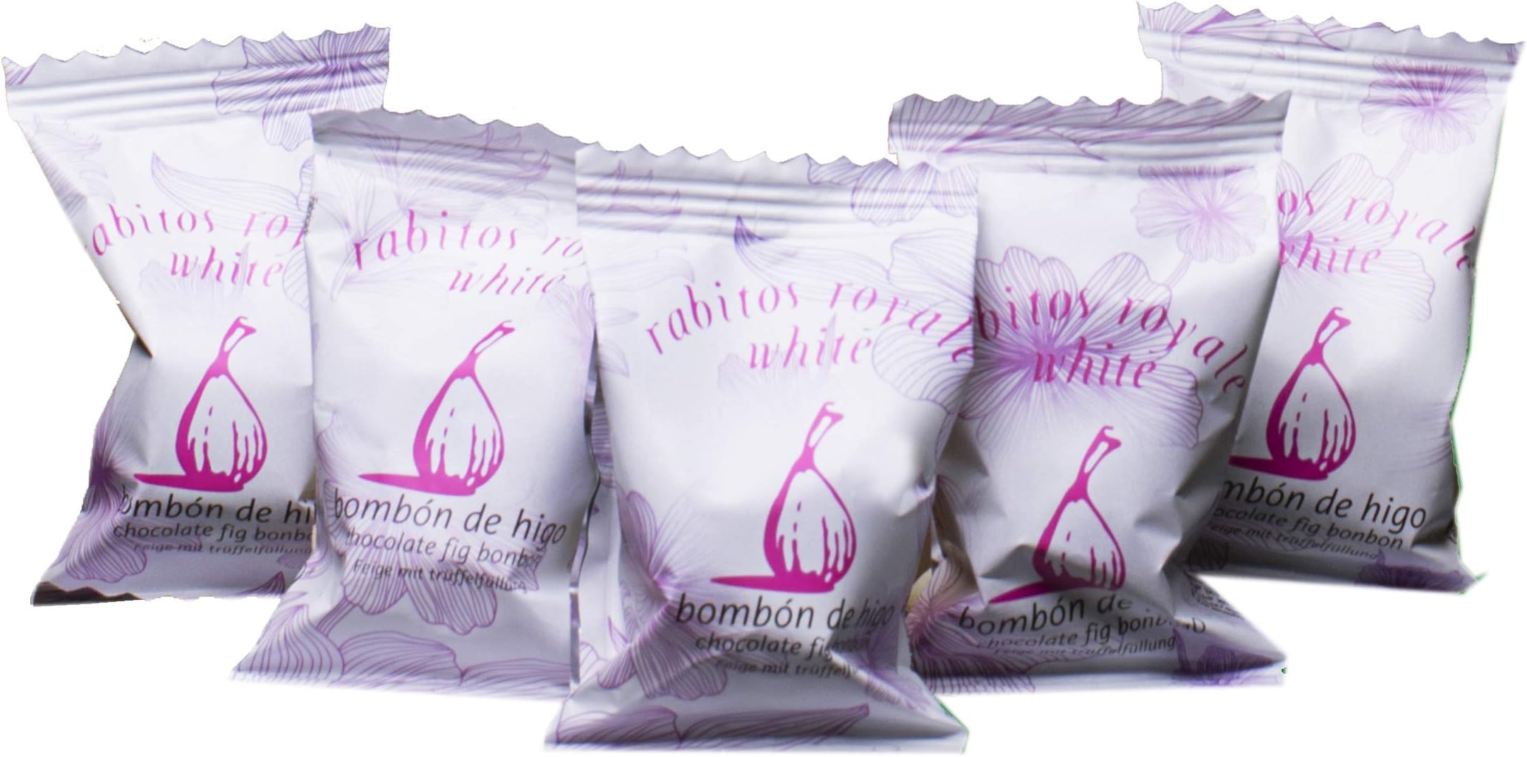 Rabitos Royale White Chocolate 30 Individually Wrapped Figs - Bulk