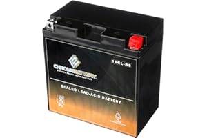 CB CHROMEBATTERY YB16CL-BS Maintenance-Free, 240CCA, 12V 19Ah Battery Replacement for BRP SEA-DOO Jet Skis, and More - Nut and Bolt (T3) Terminal