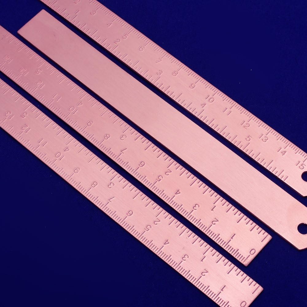 15cm (6") Copper Ruler, Bullet Journal Ruler,Stencils,Dividing Rule,Sold 1pc/lot,Copper