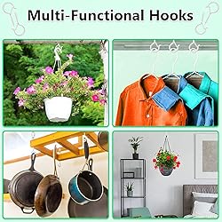 Etoolia 24 Pcs Q Hanger Hooks with Safety