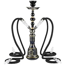 Complete Hookah Set - 4 Hose Shisha Set with Glass