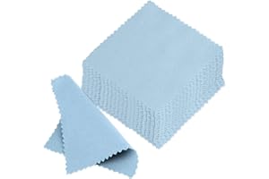 MONOCHEF 50pcs Jewelry Cleaning Cloth Polishing Cleaning Cloths for Sterling Silver Gold Platinum Platinum Jewelry, Watch Coins Non Toxic Tarnish Remover Keeps Jewelry Clean and Shiny, 3.2 x 3.2 inches