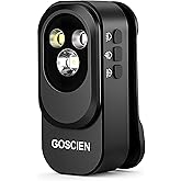 GOSCIEN Pro Rechargeable EDC Flashlight Clip-on Light 500 Lumens Clip Light with Three Lighting Solutions USB C Charging Magnetic IPX6 Waterproof Flashlight for Cycling, Outdoor and etc(Black)