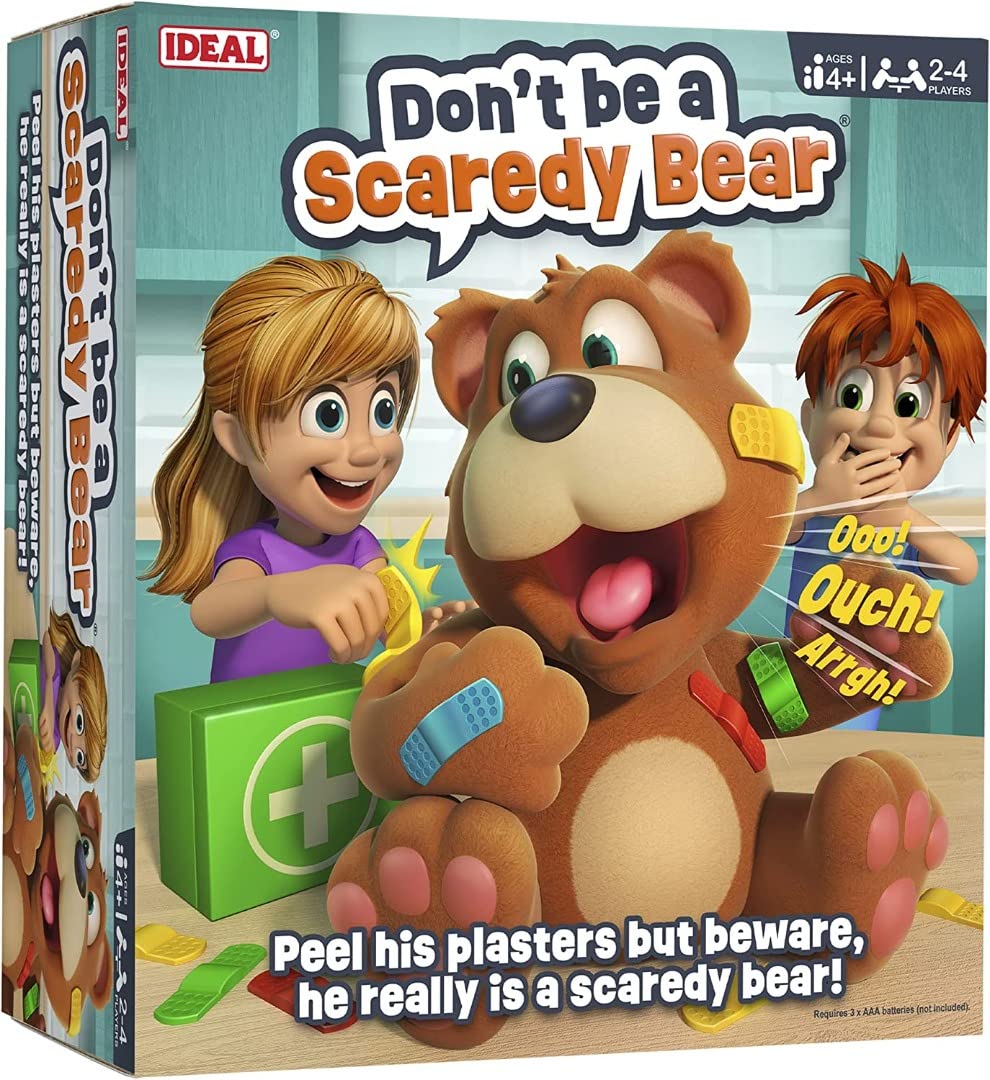 Ideal | Don't be a Scaredy Bear: The plaster pulling teddy bear game- peel his plasters but beware, he really is a scaredy bear! | Kids Games | For 2-4 Players | Ages 4+ — image 1