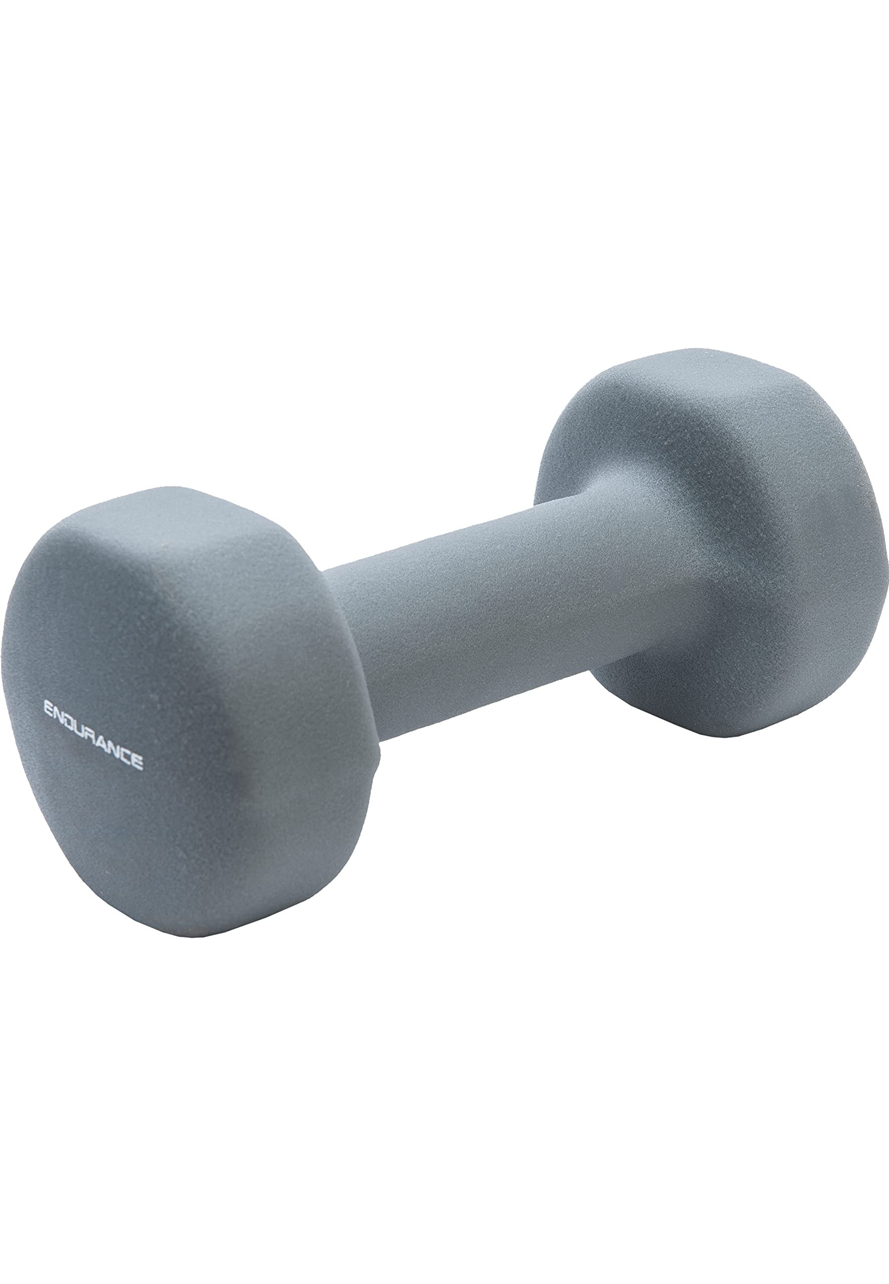 ENDURANCE Unisex Dumbbell 1004 Pearl Grey One Size, Exercise Fitness Equipment