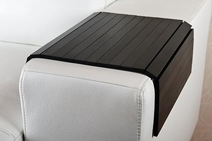 Sofatablett ~ Armlehnen Ablage Tablett SCHWARZ ~ moebelhome Armlehnenschoner NEU