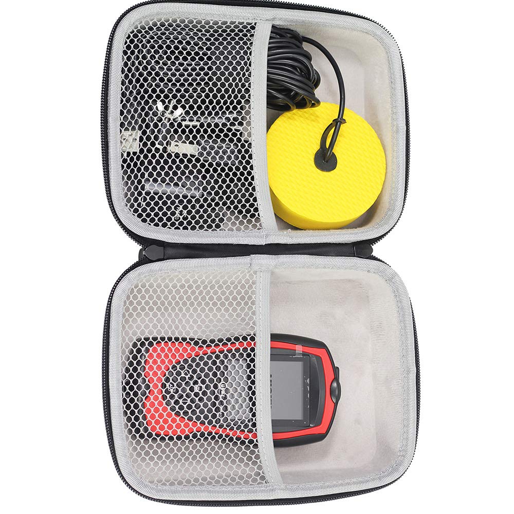 LUCKY LUCKYLAKER Durable Universal Hard Travel Case Shockproof Carring Hard EVA Case Protective Travel EVA Case Waterproof Mesh Pocket for Electronics Devices Fish Finder Hard Drive