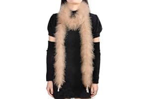 iHUFeather Marabou Feather Boa Natural Turkey Feathers 2 Yard 22g for DIY Crafts Wedding Party Costume Christmas Decoration