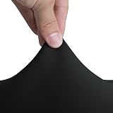 Amazon Basics Stretch Dining Chair Covers Set of 6 Black Solid 96% Polyester view 4