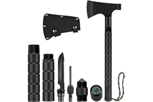 LIANTRAL Camping Axe, Folding Survival Hatchet Axe Tactical Camp Axe for Outdoor Adventure