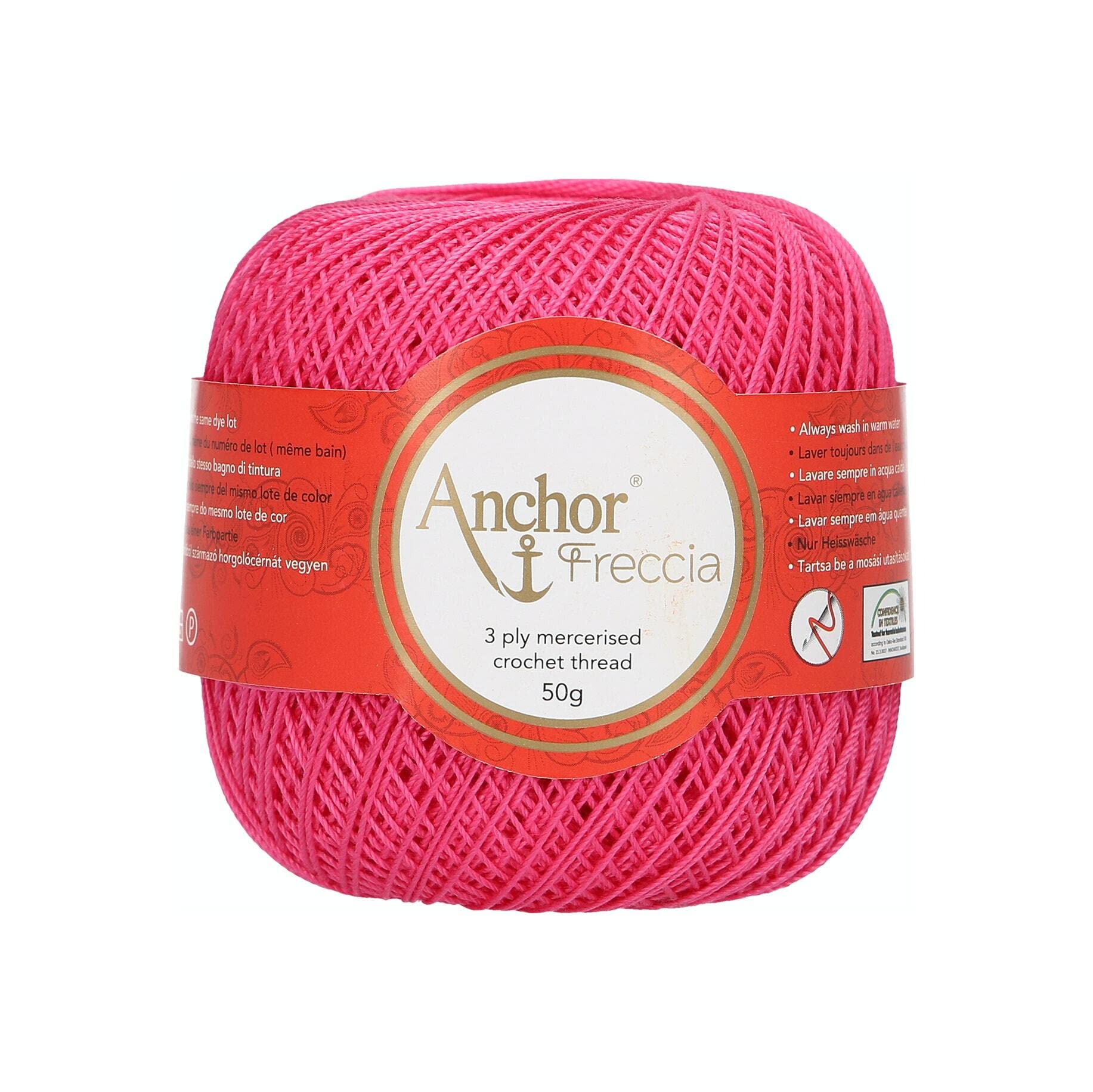 Anchor Crochet Yarn, Cotton, Pink