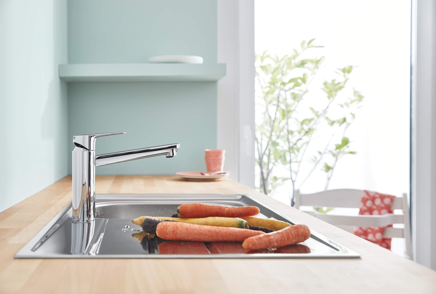 GROHE Bauloop 2020 Single-Lever Sink Mixer 1/2" Chrome 31706000, mittelhoher Auslauf - Image 4