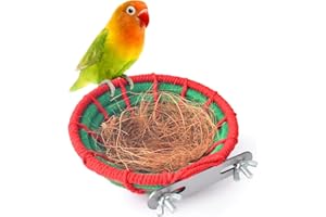 KATUMO Bird Nest, Cockatiel Breeding Nest Parakeet Bed with Natural Coconut Fiber Bedding for Budgie, Parakeet, Cockatiel, Conure, Lovebird, Canary, Finch, Small Birds
