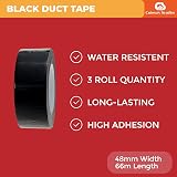 Crimson Starfish Black Duct Tape 3 Rolls 48mm x 45m Gaffer Tape view 2