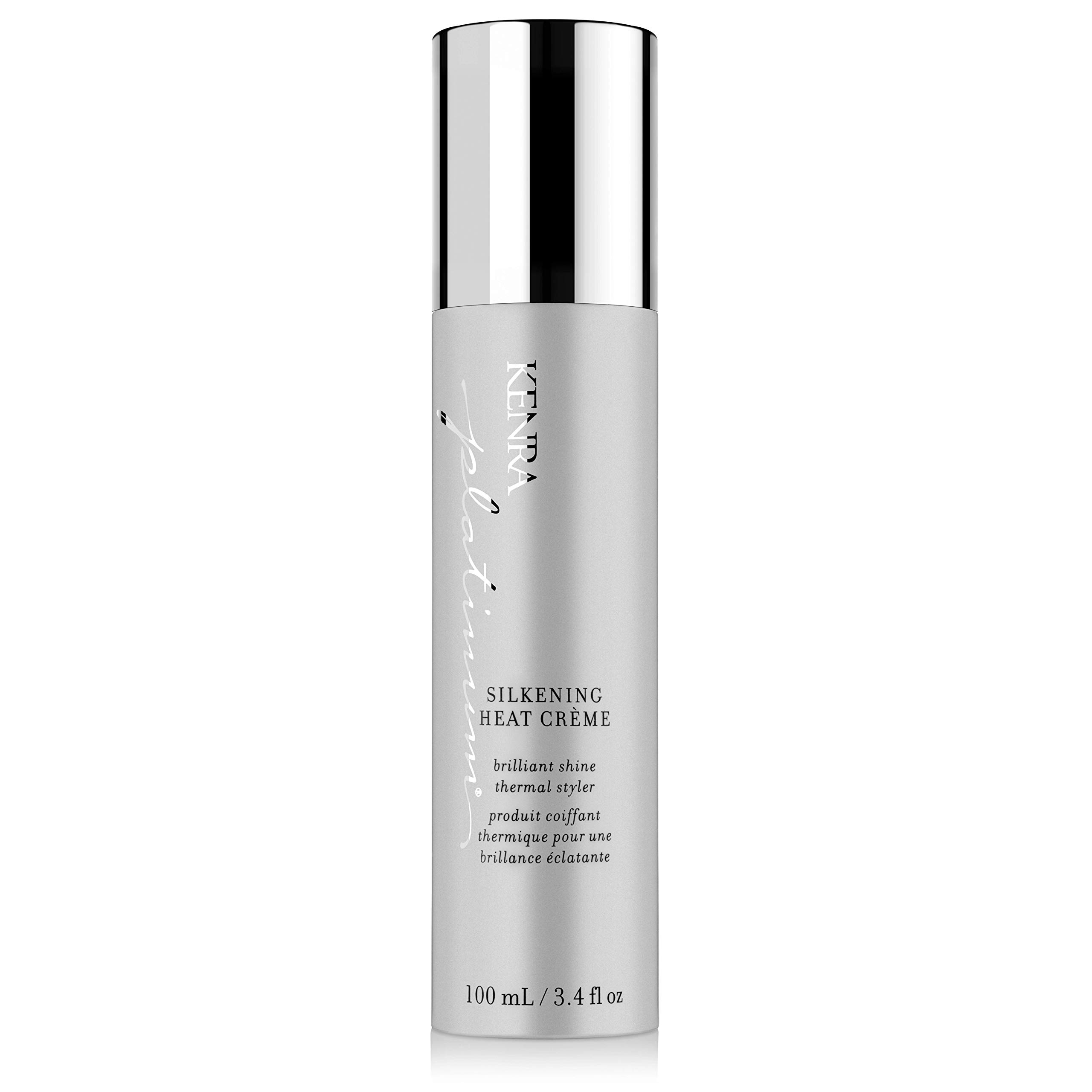 Photo 1 of Kenra Platinum Silkening Heat Crème | Brilliant Shine Thermal Styler | Reduces Hot Tool Passes by 50% | Prevents Breakage & Improve Manageability | Heat Protectant | All Hair Types | 3.4 fl. Oz