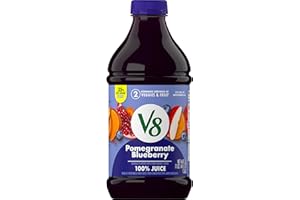 V8 Blends 100% Juice Pomegranate Blueberry Juice, Fruit and Vegetable Juice Blend, 46 Fl Oz Bottle