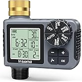 Sprinkler Timer with Brass Inlet, Water Timer for Garden Hose with Auto/Manual/Rain Delay Mode, Easy Setup Hose Timers for Lawn, Garden, Vacation Watering,1 Outlet