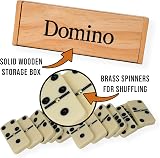 Luptons Traditional Dominoes Set Double Six Wooden Case Kids Adults Board Game view 2