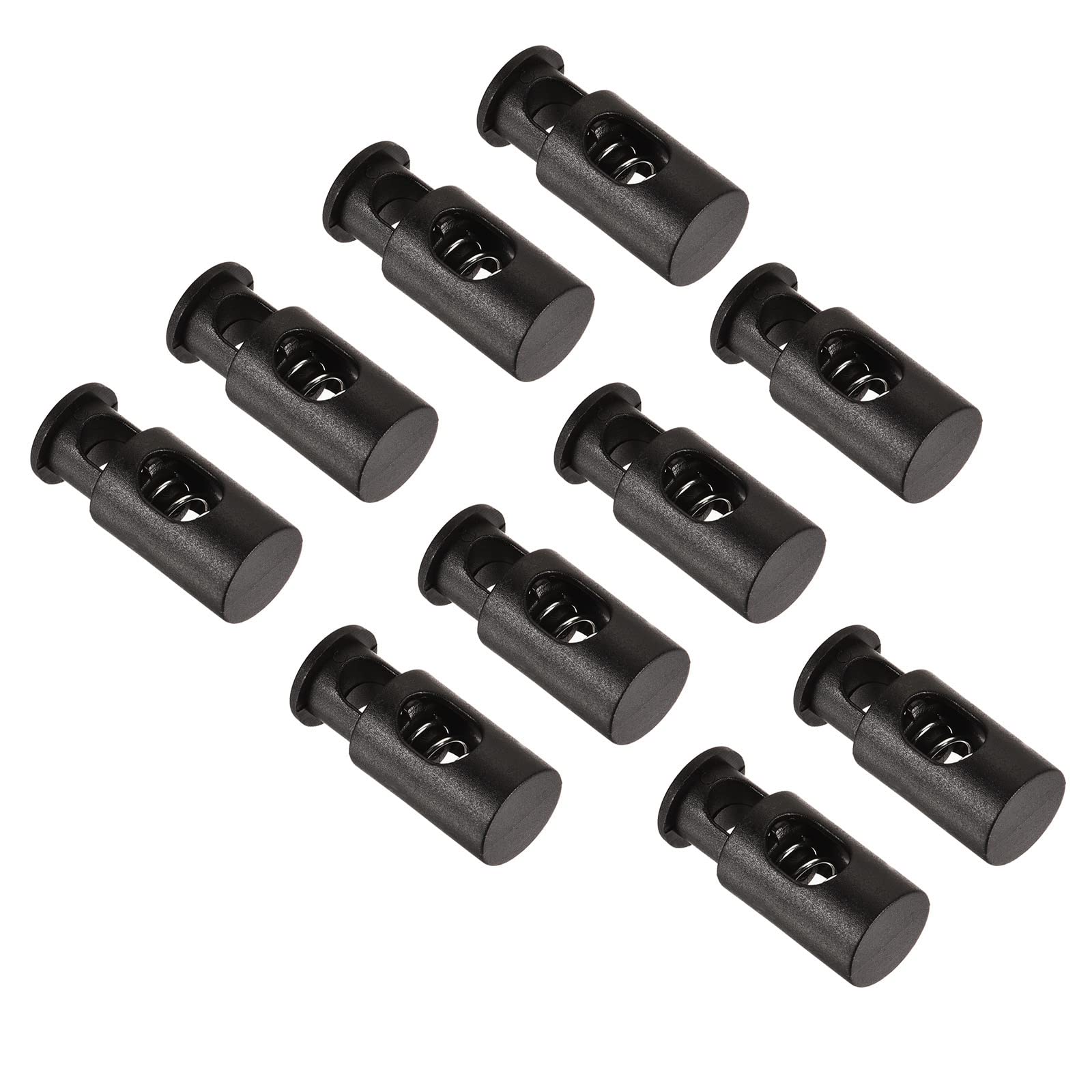 PATIKIL Garden Flag Stoppers, 12 Pack Plastic Spring Stops Accessory Anti-Wind for Yard Flag Stand Poles, Black