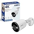 Lorex Outdoor 4K IP Add-On Metal Bullet Security Camera | NVR Add-On | Smart Motion Detection | 2-Way Talk | Color Night Visi