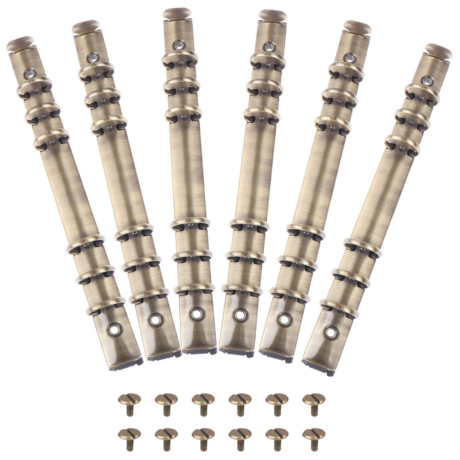 Buy 6 Pcs 6Hole Ring Binder Mechanisms Replacement Kit A5 Metal Clip Rings Binder Mechanism for