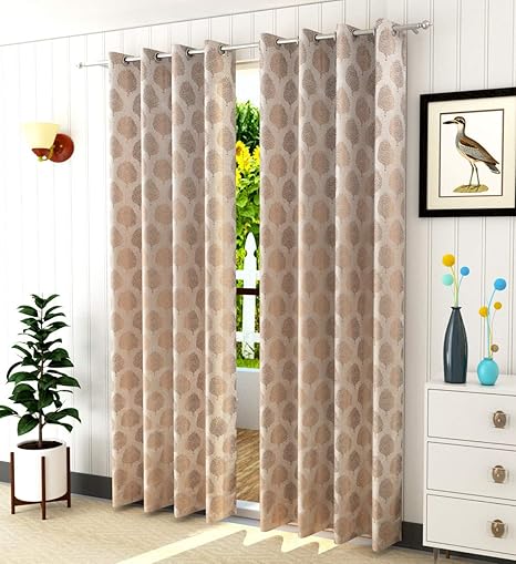 Buy Ab Home Decor Eyelet Heavy Curtains For Window 5 Feet Set Of 2