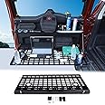 Car Tailgate Table Cargo Storage Rack Shelf Fit Toyot@a FJ Cruiser 2007-2024 Tailgate Foldable Double-Layer Storage Holder Rear Door Multifunctional Storage Organizer Tray Mount Bracket Accessories