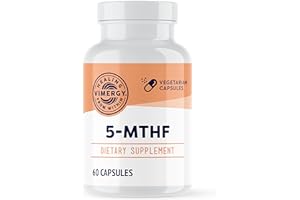 Vimergy 5-MTHF Capsules – 60 Servings (1 Capsule/Serving) 8500mcg L-Methylfolate Glucosamine and 500 mcg Vitamin B12 Supplement –Bioavailable Folate Supplement for Women and Men Vegan 5 mthf (60 ct)