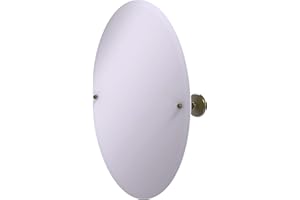 Allied Brass PMC-91 Frameless Oval Tilt Beveled Edge Wall Mirror, Antique Brass