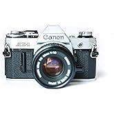 Vintage Canon AE-1 35mm SLR Camera with 50mm 1:1.8 Lens (Renewed)
