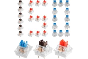 LYDODOKA 150 Pcs Keyboard Switches, 3 PIN Tactile Mechanical Keyboard Clicker, Waterproof Blue Switch Replacement, Keyboard K