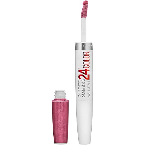 Maybelline Super Stay 24, 2-Step Liquid Lipstick Makeup, Long Lasting Highly Pigmented Color with Moisturizing Balm, Blush On, Pink, 1 Count