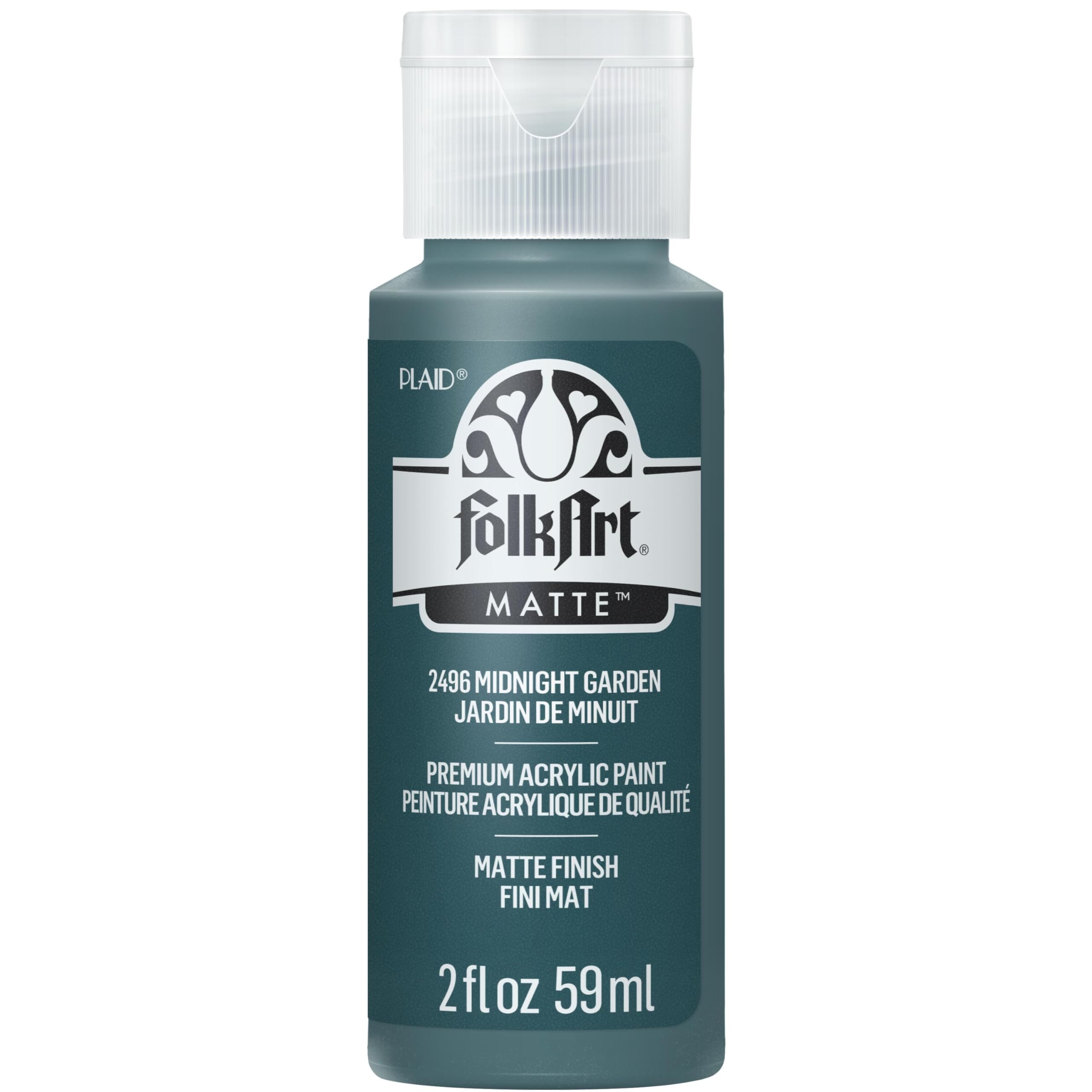Photo 1 of FolkArt Acrylic Paint in Assorted Colors (2 oz), 2496, Midnight Garden