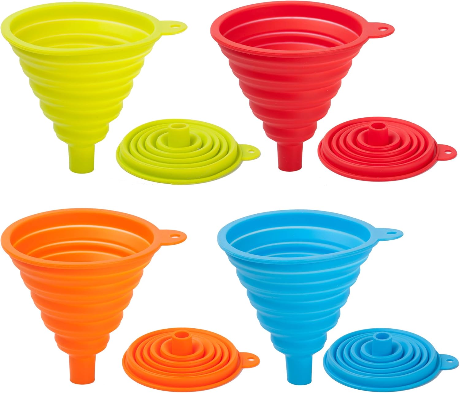 Silicone Collapsible Funnel Set Flexible Oil Funnel Food