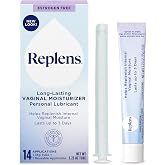 Replens Long-Lasting Vaginal Moisturizer, Relieves Vaginal Dryness for Up to 3 Days, Fragrance Free, 14 Applications